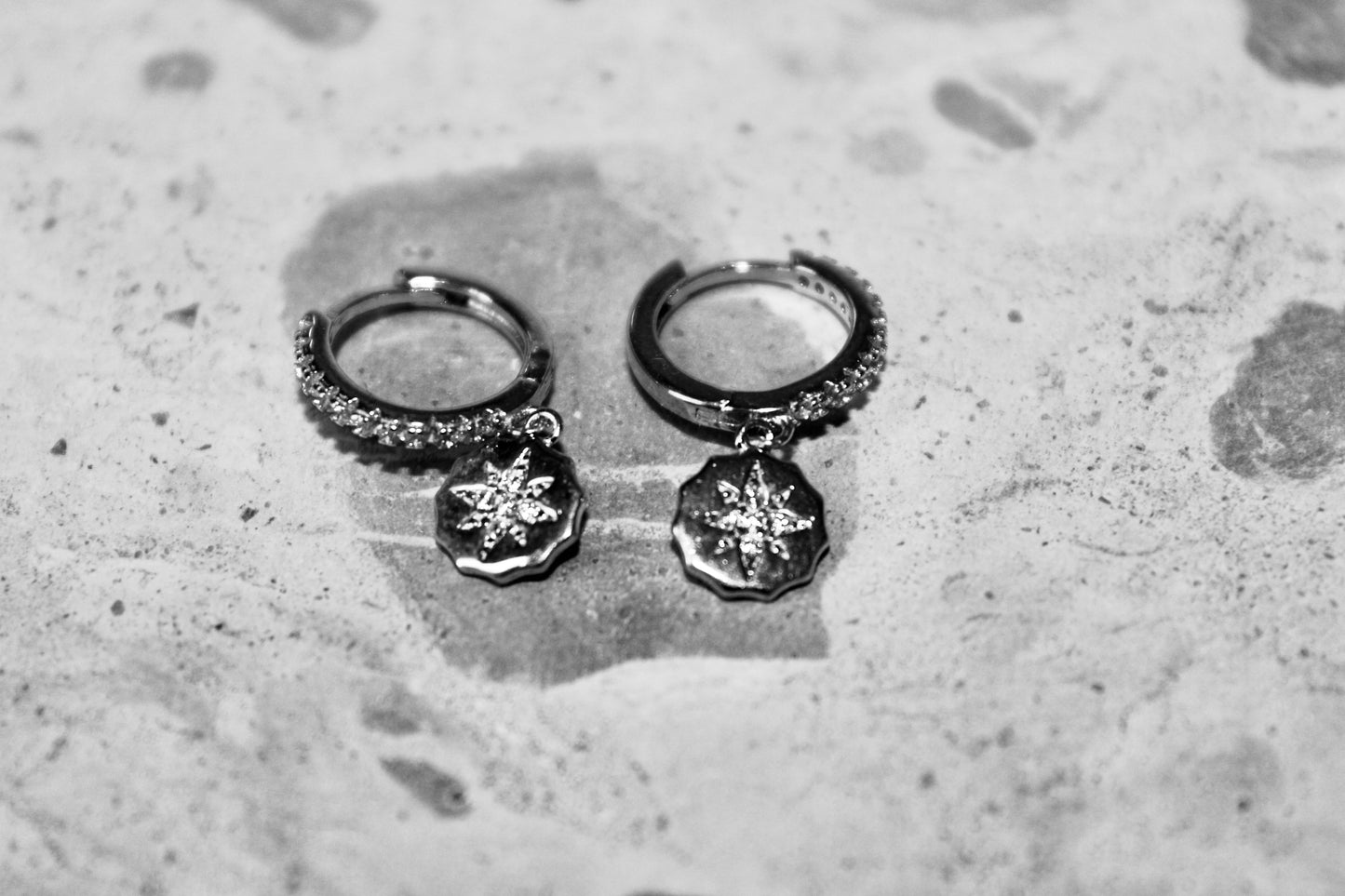 Star Fashionable Dangle Huggie Earrings