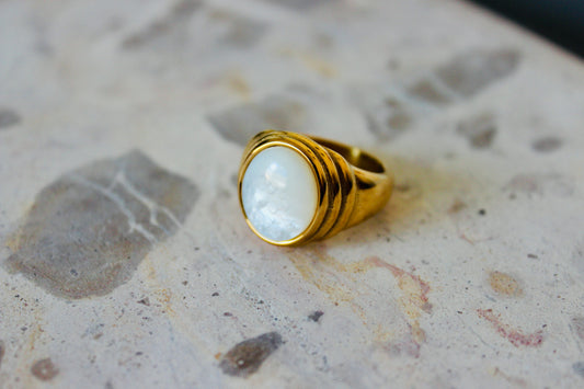 Natural White Shell Ring