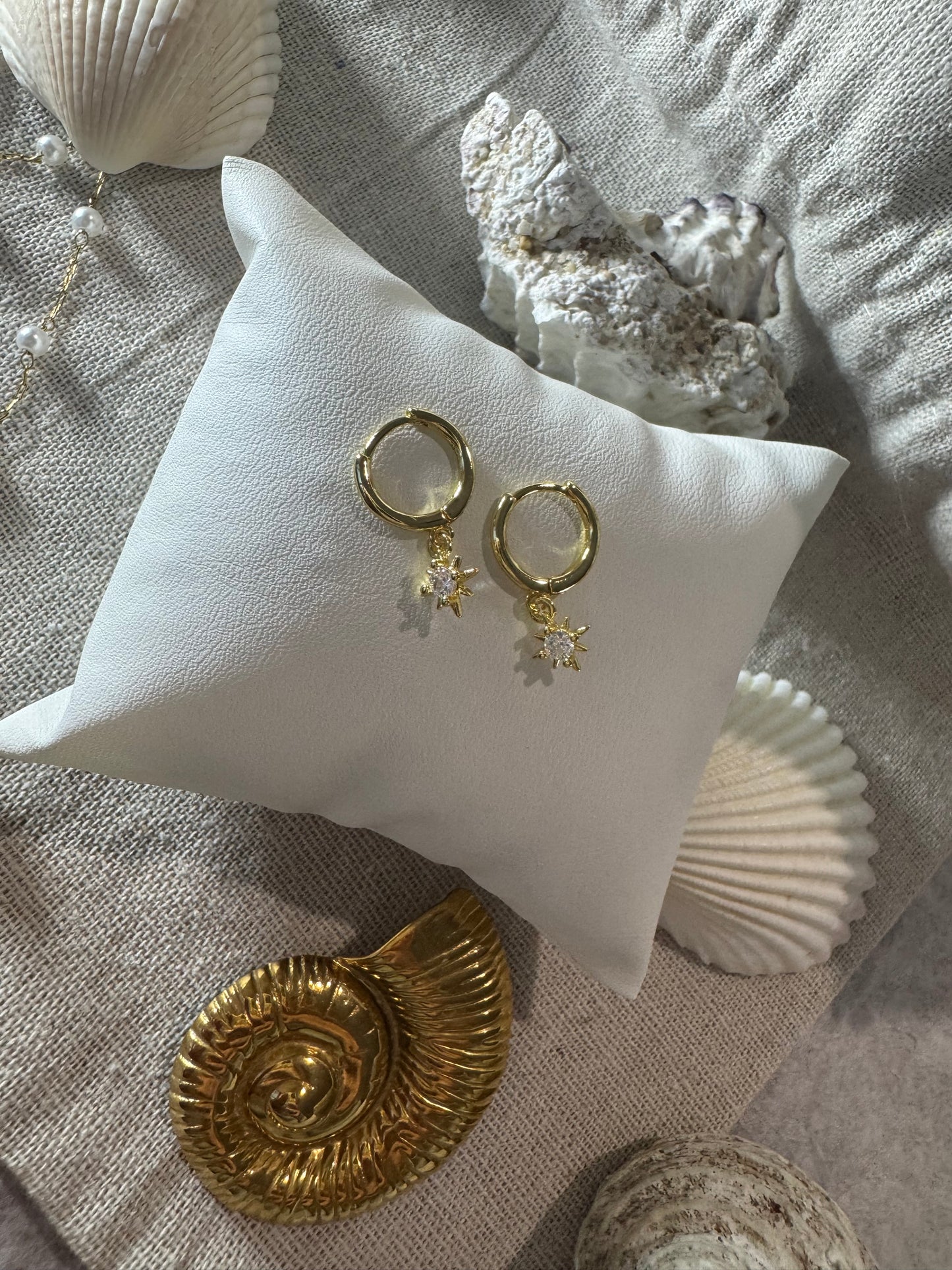 Starlight Dangling Huggie Hoops