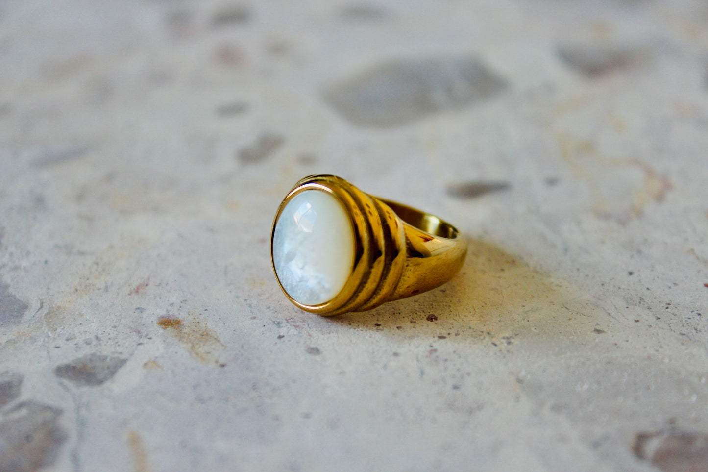 Natural White Shell Ring