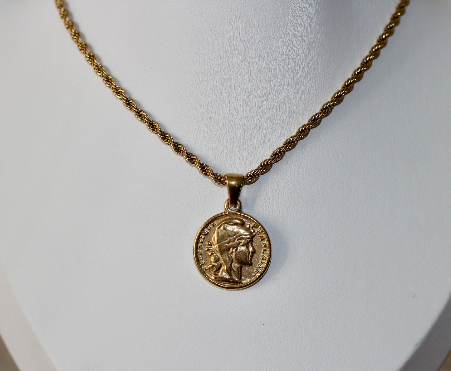 Vintage Coin Pendant Necklace
