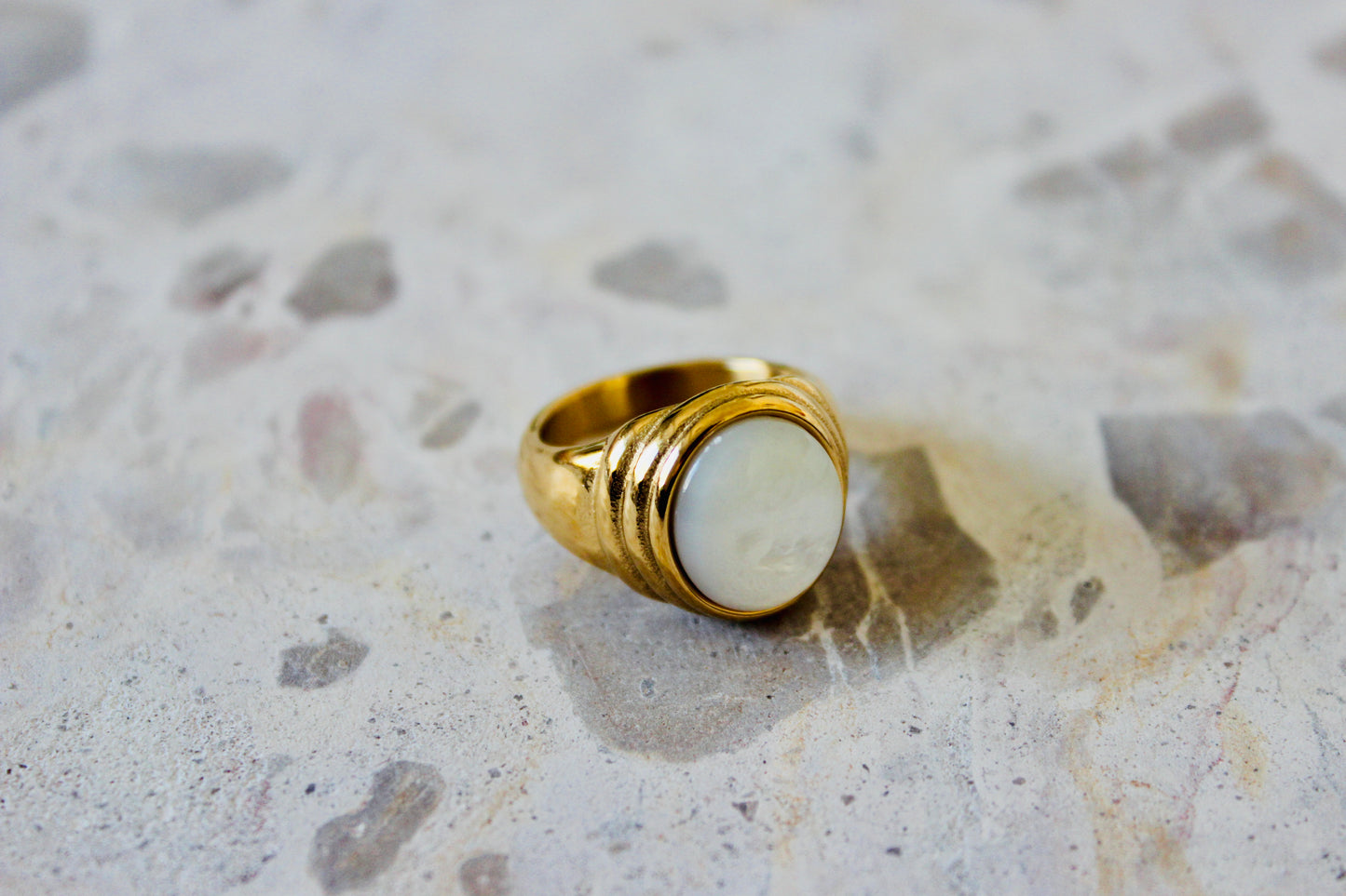 Natural White Shell Ring