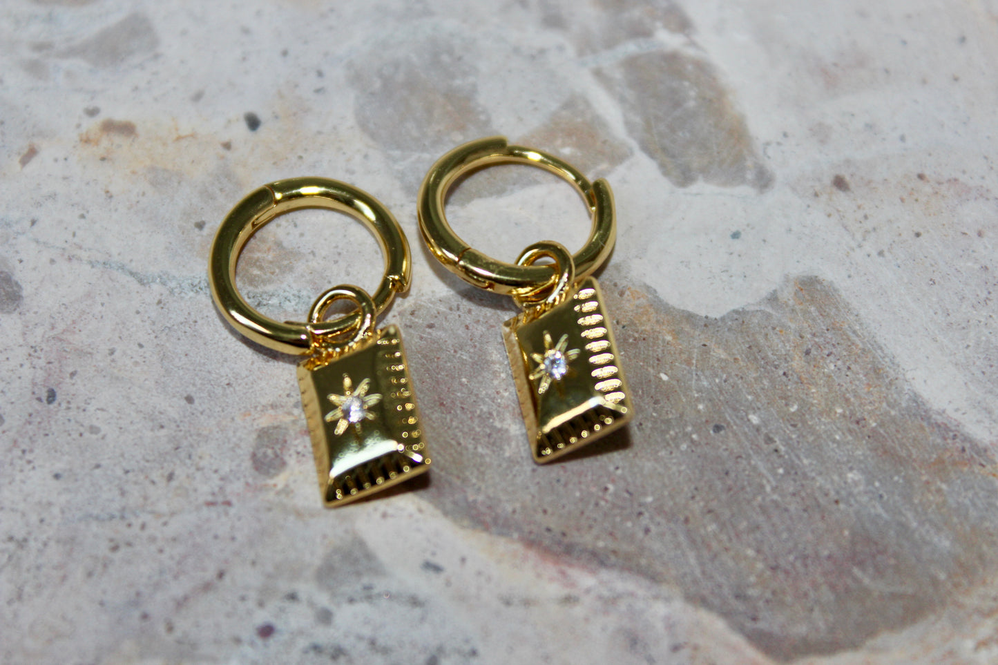 Starlight Hoop Huggie Earrings