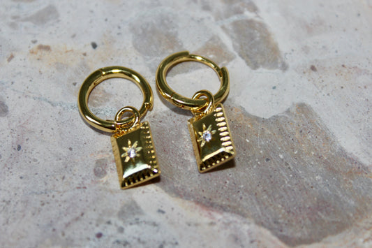 Starlight Hoop Huggie Earrings