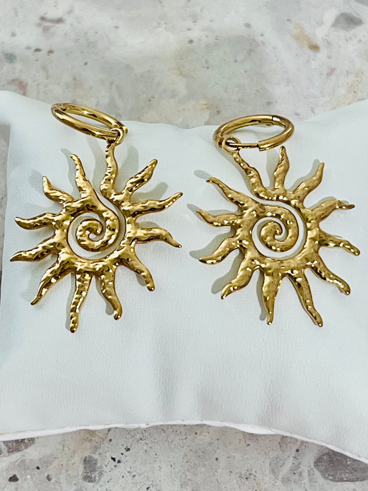 Open Sun Dangle Earrings