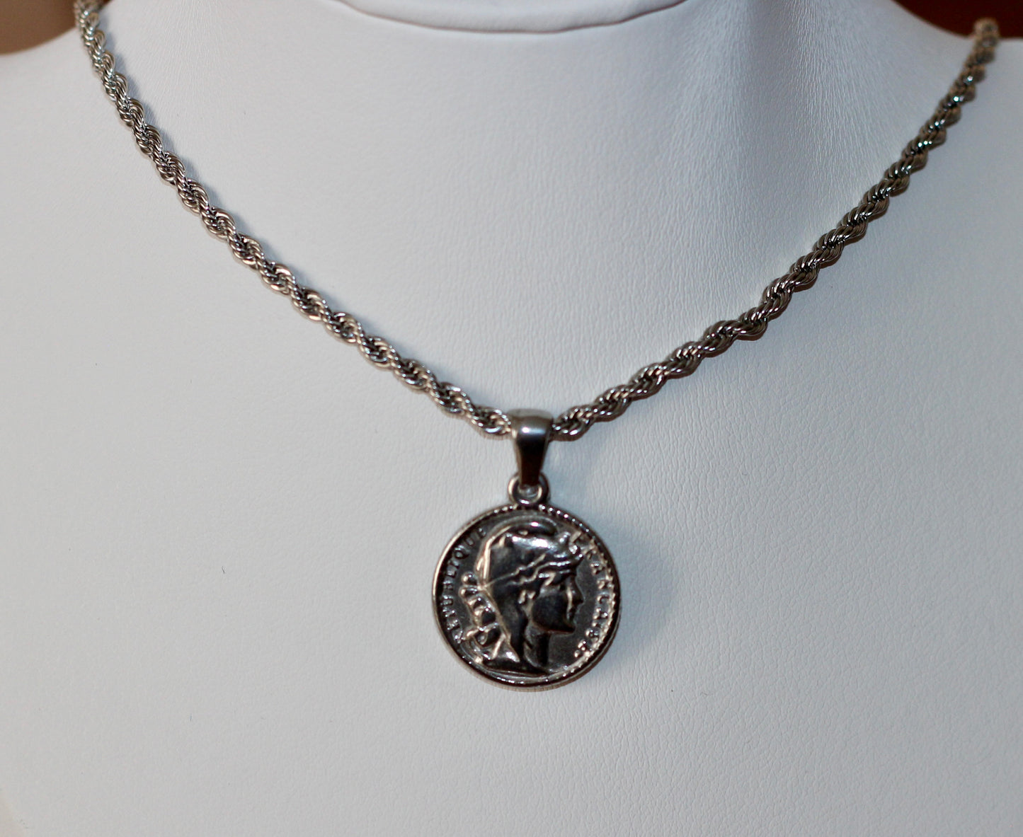 Vintage Coin Pendant Necklace