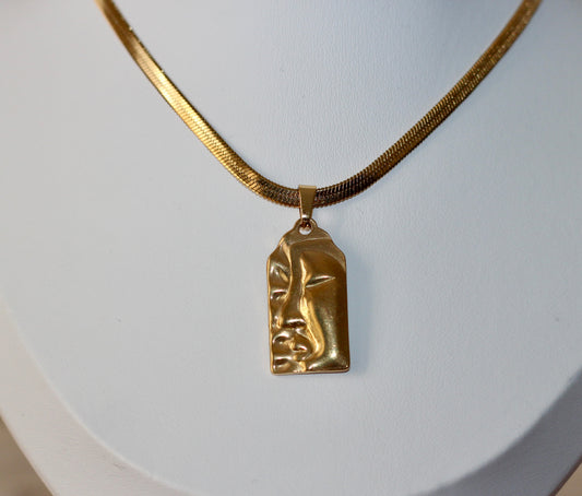 Vintage Style Face Necklace