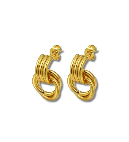 Vintage Double Ring Earrings