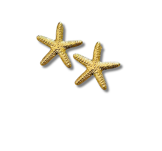 Textured Starfish Earrings