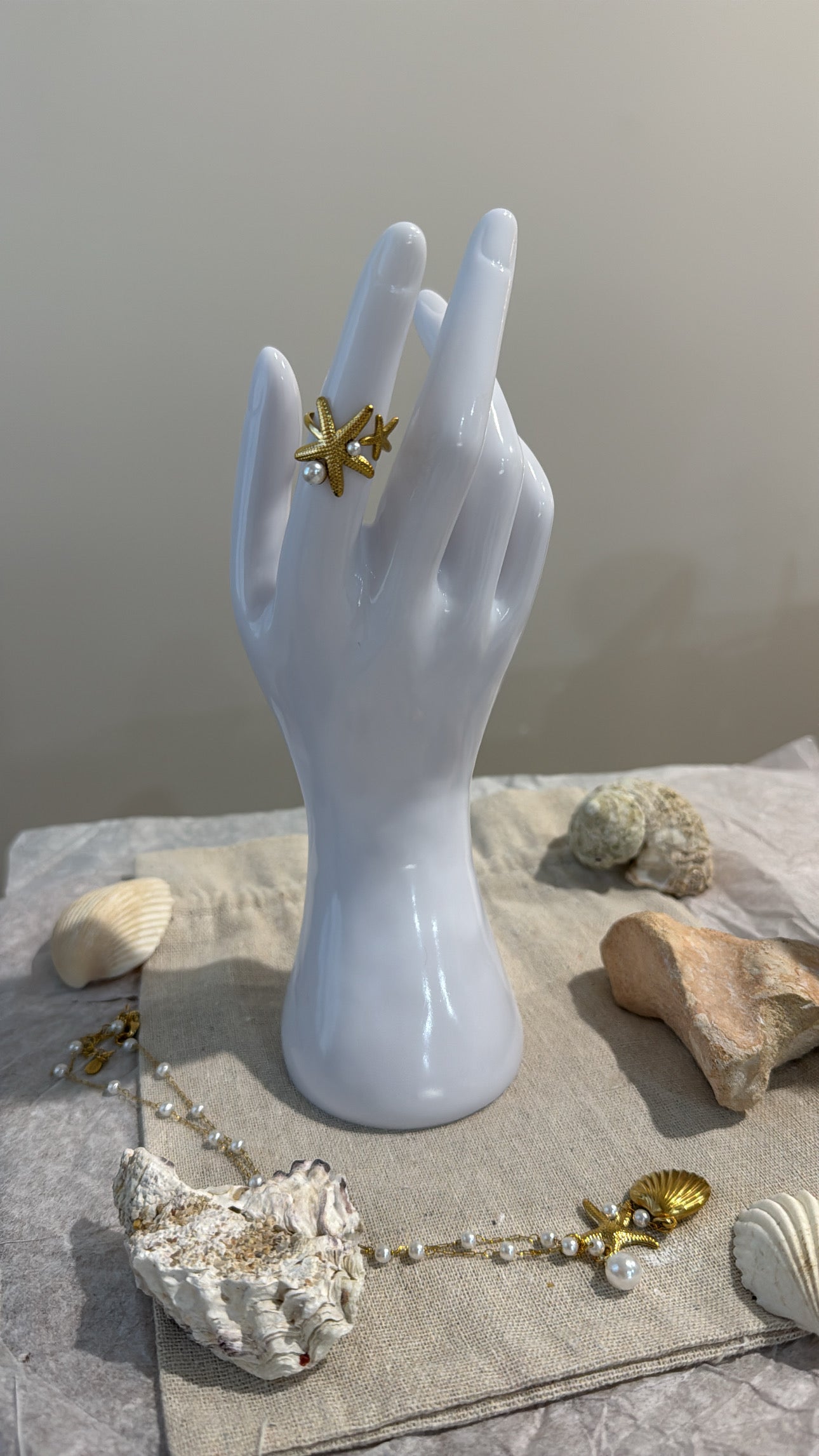 Starfish Pearl Ring