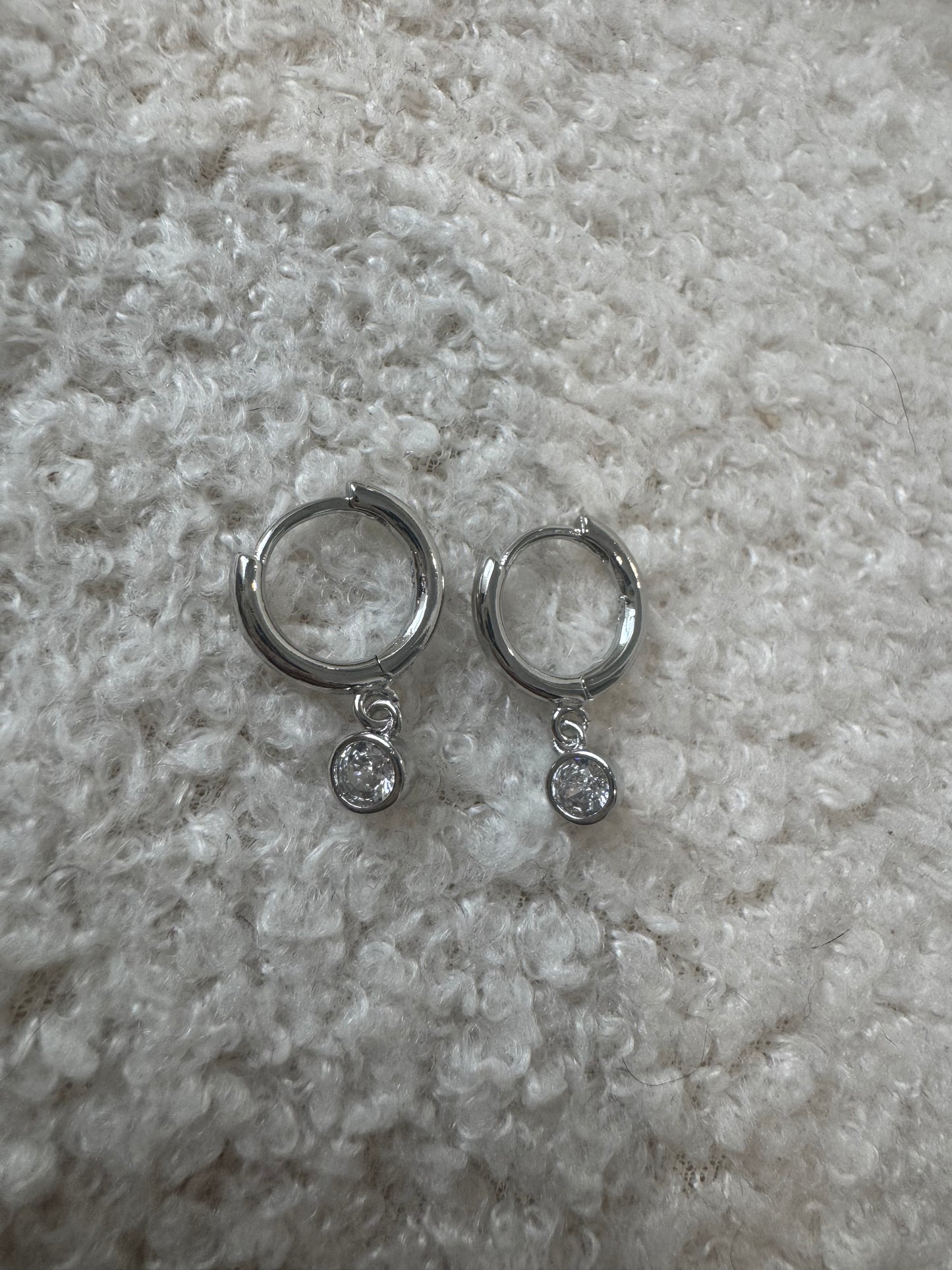 Diamond Huggie Hoops
