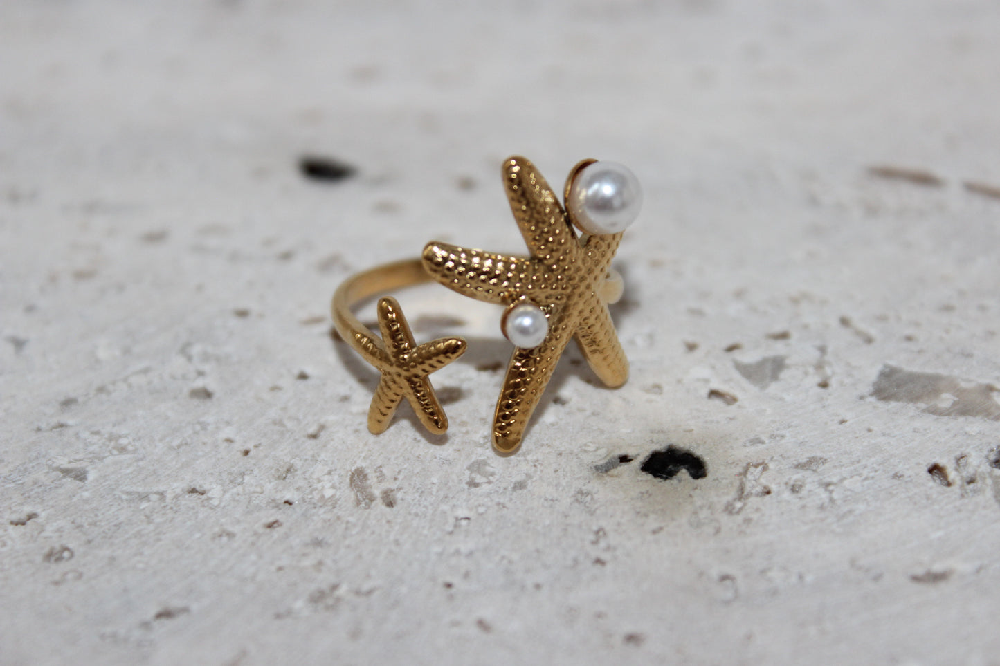 Starfish Pearl Ring