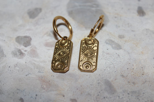 Evil Eye Pendant Earrings
