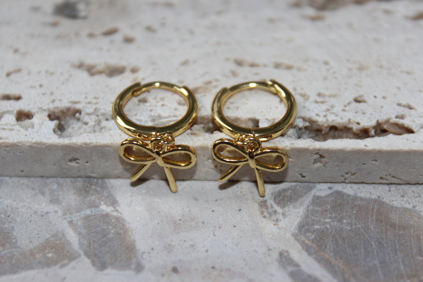 Bow Huggie Hoop Earrings